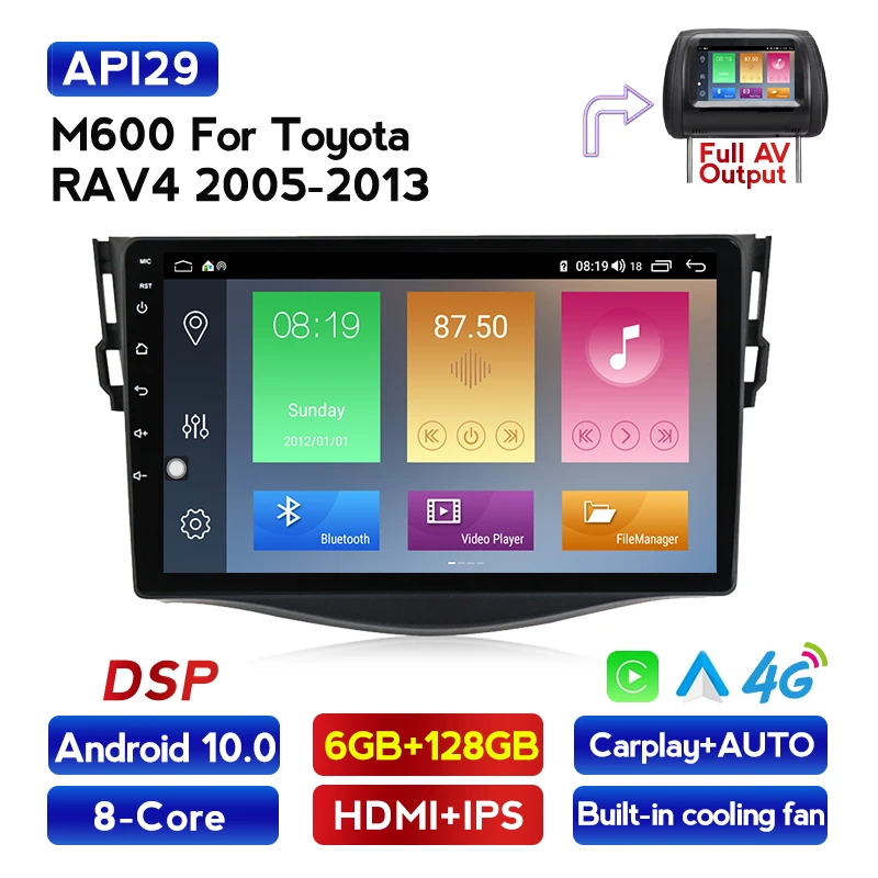 Автомобильный мультимедийный комплект MEKEDE 2.5D 2Din для Toyota RAV4 2007 2008 2009 2010 2011