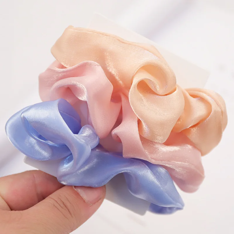 

Pearly Silk Face Hair Ring Super Fairy Large Intestine Ring Refreshing Head Rope Hair Accessories Female Cute Hair Rope