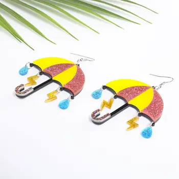 

Funny Acrylic Rainbow Umbrella Drop Dangle Earrings Fashion Jewelry Women Y4QB