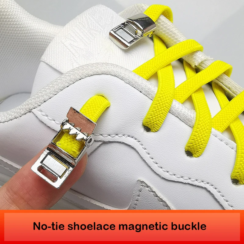 1pair Elastic Creative Shoelaces 1second Locking Quick No Tie