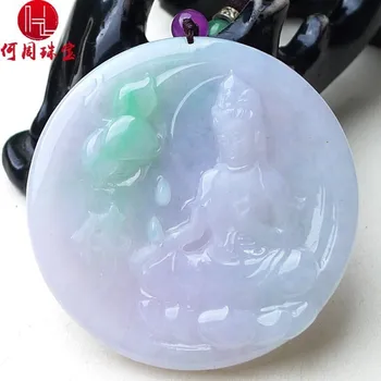 

Hezhou jewelry!Myanmar natural jade!Beautifully hand-carved!Guanyin pendant!Exquisite workmanship!37.89g