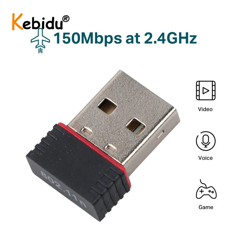 Внешняя сетевая карта Kebidu 150 Мбит/с USB Wifi адаптер беспроводной приемник ключ Wi Fi