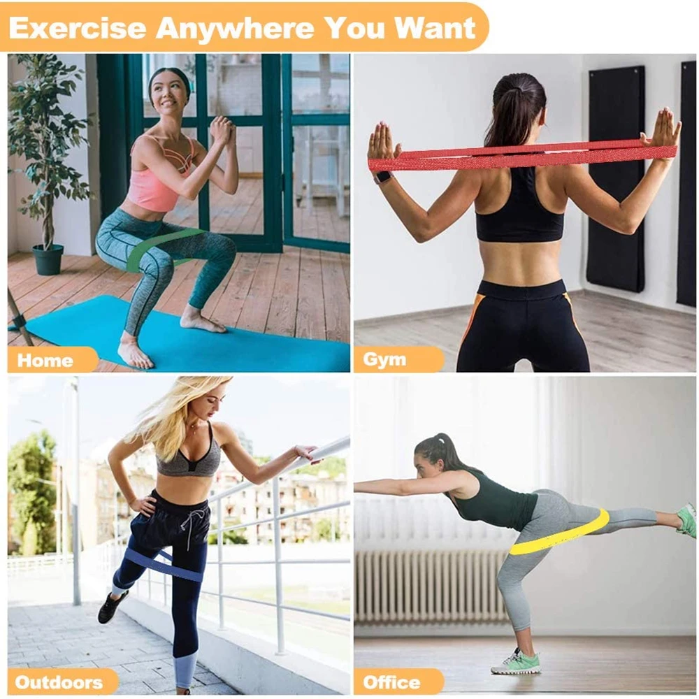 Resistance Band Set for Legs and Butt, Fabric Workout Bands