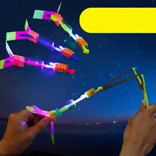 Мигающий Летающий вертолет игрушка 3 шт./компл. светодиодный светильник стрела ракета вращающиеся летающие игрушки Outdoorfor дети YJS Прямая поставка