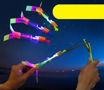 

Flashing Fly Helicopter Toy 3PCS/SET LED Light Arrow Rocket Rotating Flying Toys Outdoorfor Children YJS Dropship