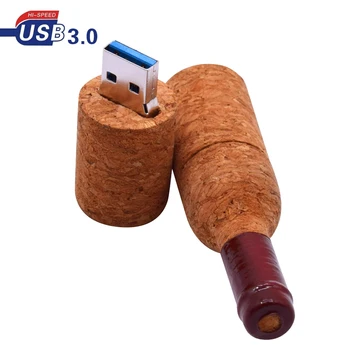 

(Over 10 PCS Free LOGO)new Wine Bottle Wooden USB 3.0 Usb Flash Drive Pen Drive 4GB 8GB 16GB 32GB 64GB Memory Stick Custom LOGO