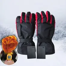 Мужские и женские перчатки с электрическим подогревом, на батарейках, водонепроницаемые, термальные, для мотоцикла, для катания на лыжах, для катания на велосипеде, спортивные перчатки, зимние теплые перчатки