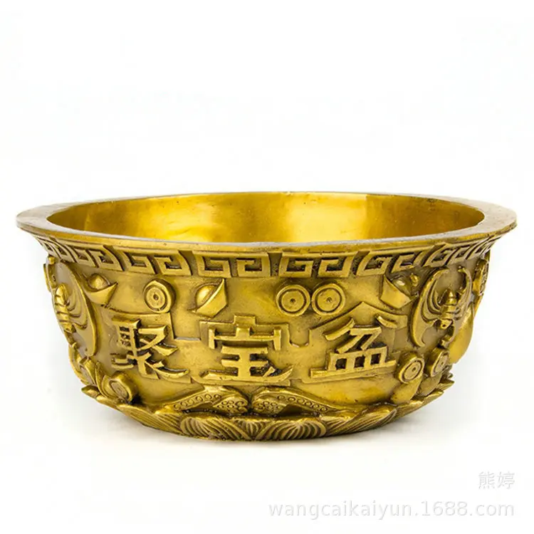 

Concentration Fine Copper Cornucopia Lucky Feng Shui Copper Basin Decoration Home Living Room Shop Gift Cornucopia Thick Copper