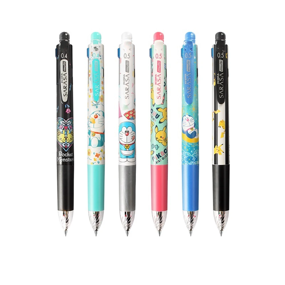1 Japanese Zebra Limited Cartoon Multifunctional Gel Pen Mechanical Pencil 4+1 0.4/0.5mm Stationery for School Students