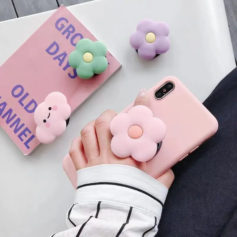 Wholesale 3D Cartoon Airbag Socket Mobile Phone Ring Holder Universal fold Stand Expanding phone Mount Bracket For iPhone Stand