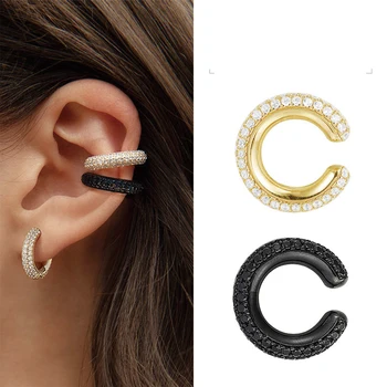 

MINA BEAR New Fashion High Quality Mono Simple Ear Bone Cuffs Clip-Free Earrings Shiny Zircon Petite Mini Earrings for Women