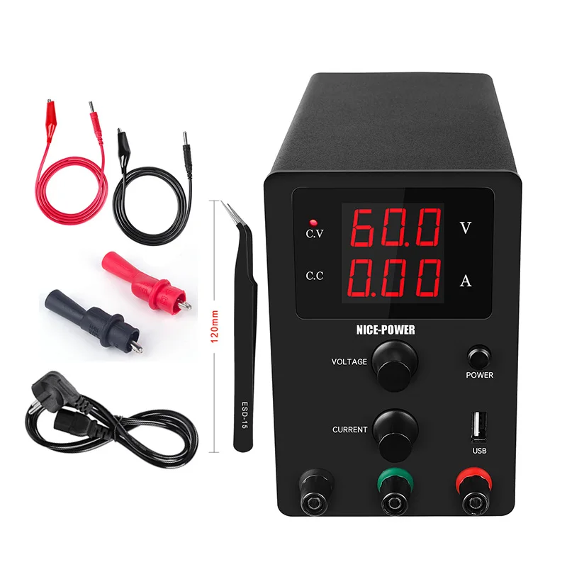 

New Arrival LED Digital Switch DC Power Regulator Laboratory Repair Tool Adjustable 30v 10a 220V With USB Variable Lab Power