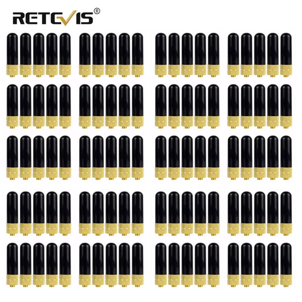 100pcs Retevis RT-805S UHF+VHF Dual Band Antenna SMA-F for Baofeng UV-5R for Kenwood PUXING QUANSHE