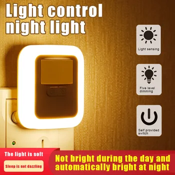 

LED Sound Light Control Sensor Smart Home Night Plug-in Motion Sensor Light Wall Night Lamp Stair Closet Light Dropshipping