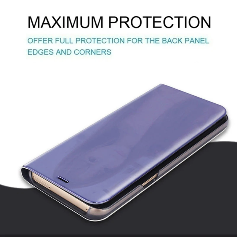 Smart Mirror Flip Case For Xiaomi Redmi Note 10 9 9s 8 8T Poco X3 NFC M3 7 10s Pro Max 6A 7A 9A 9C Mi 9T 10T Lite Cover Coque