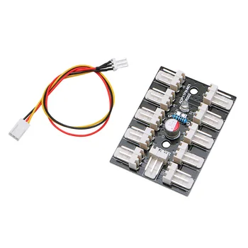 

10-Way 3-Pin PWM Fan Hub PC CPU Host Game Water Cooling Splitter Adapter Case