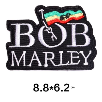 

Letter embroidered patches bob marley clothes badges2