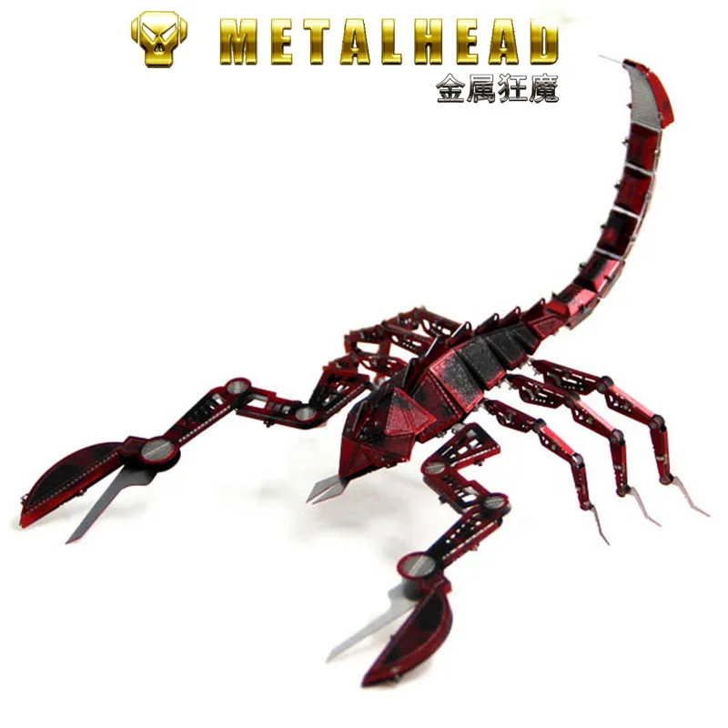 Металлическая Нержавеющая сталь DIY сборочная Модель 3D Мини трехмерная цветная машина насекомое скорпион