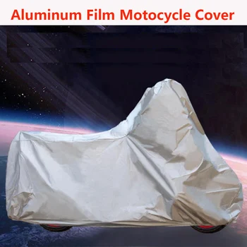

Motorcycle Cover Thickened Aliminum Film Anti Rain Sun UV Storm Dust Black