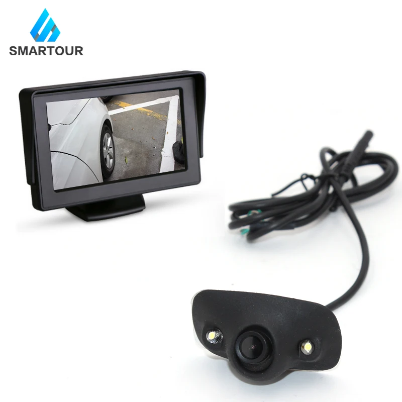 Smartour HD водонепроницаемые парковочные мониторы система 2 светодиодный ночное