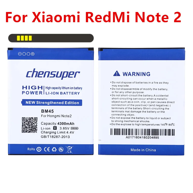 Для Xiaomi Redmi Note 2 Mi 5 5S 5X Mi5 Mi5S Mi5X Батарея BM49 BM45 BM22 BM36 BN31 высокое Ёмкость Замена литий-ионные аккумуляторы