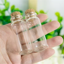 Маленькие стеклянные бутылки с пробками Мини-флаконы для духов 100 шт 22*55*12,5 мм 12 мл