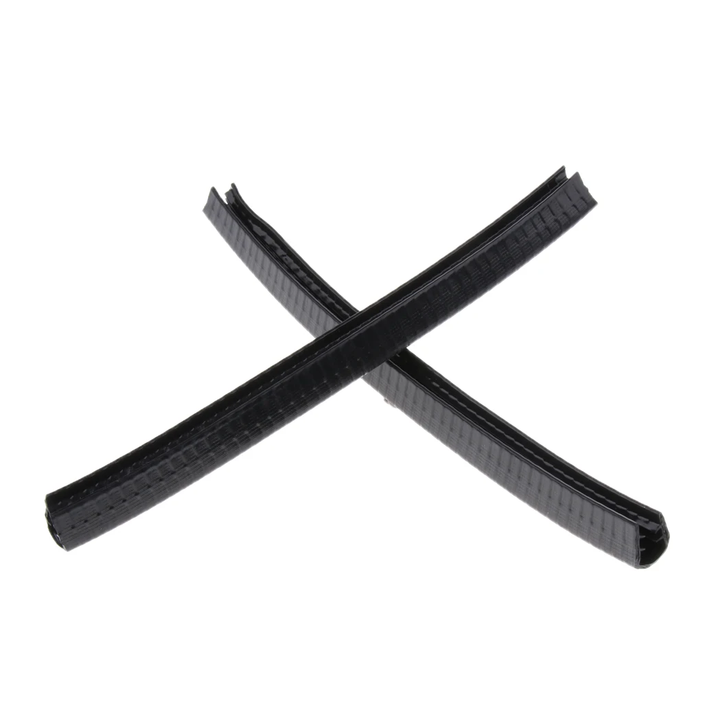 4pcs Rubber Longboard Skateboard Deck Protection Strip Outdoor Skating Accessories Black