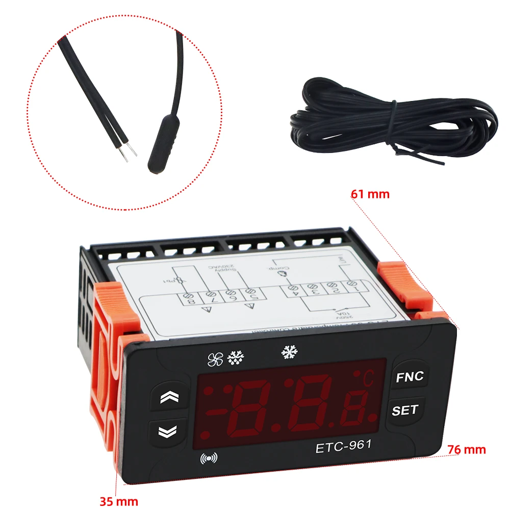 5 pcs lote etc 961 termostato controlador de 01