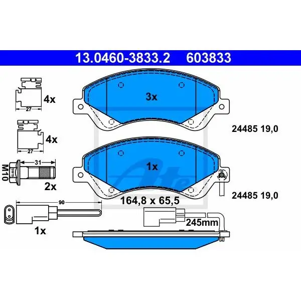 Колодки дисковые п. Ford Transit/Tourneo Connect 2.2TDCi 06 ATE | Автомобили и мотоциклы