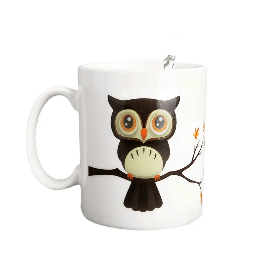 

Creative Color Changing Mug Ceramic Milk Coffee Cup 300ml Creative Magic Color Changing Christmas New Year Gift