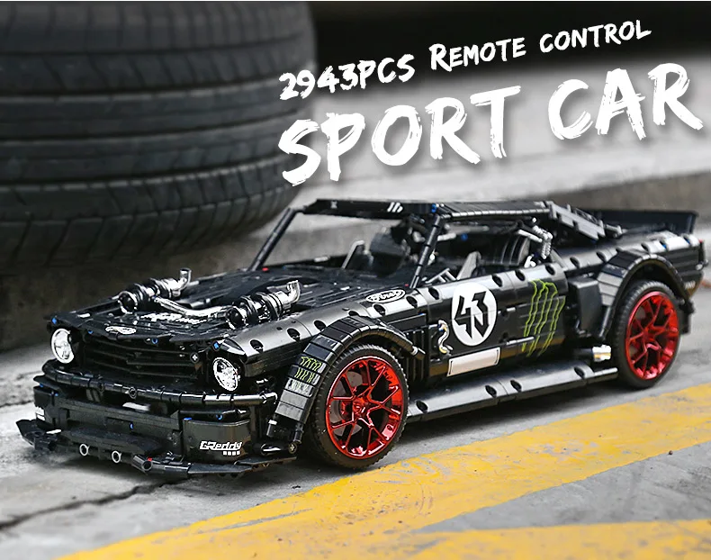 DHL 20102 Technic автомобиль совместим с MOC-16915 Mustang Hoonicorn с функцией двигателя автомобиль дети Модель автомобиля игрушки строительные блоки