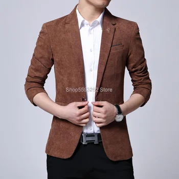 

2020 autumn men's casual suit single-breasted men's suit slim single Western men's jacket