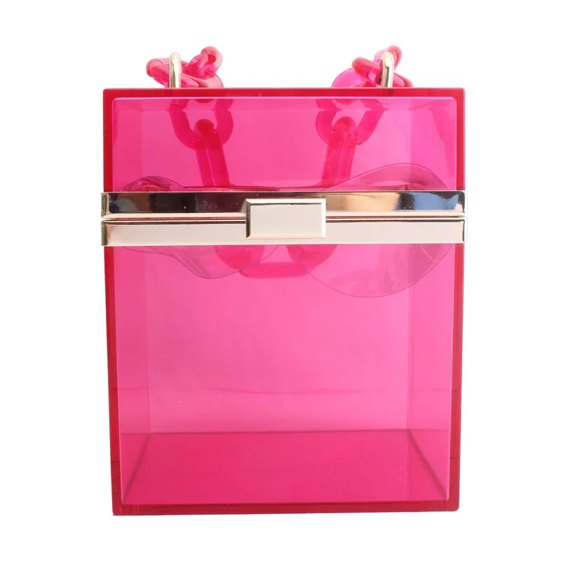 clear hard plastic purse