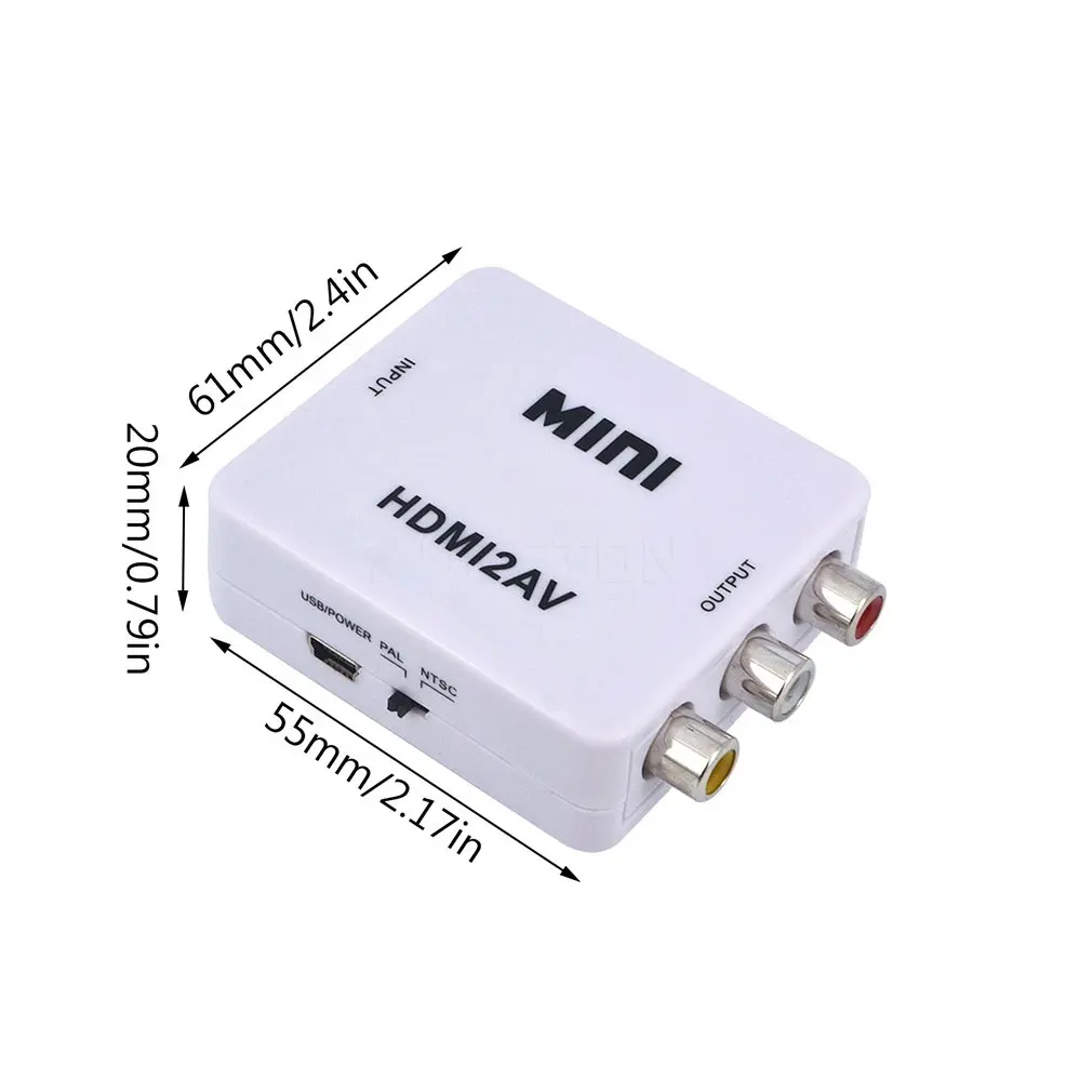 1080P HDMI в RCA AV/CVSB L/R адаптер видео конвертер HDMI2AV адаптер конвертер для NTSC PAL выход HDMI в AV адаптер