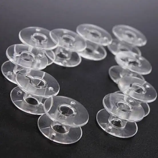 Bobbin 10pc Швейная машина линия оси вал пустая линия ось швейная машина пластиковая коробка для хранения для бытовых швейных аксессуаров инструменты - Цвет: Bobbin 10pc