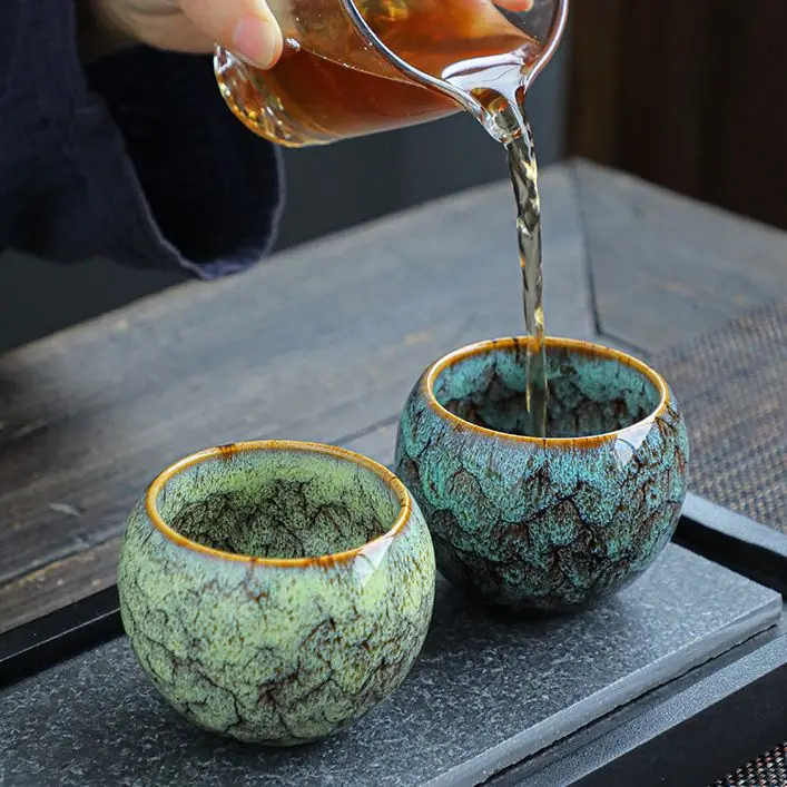 150ml Ceramic Tea Cup Arabic Espresso Coffee Cup Chinese Kung Fu Clear Tea Water Cups Sets Japanese Service