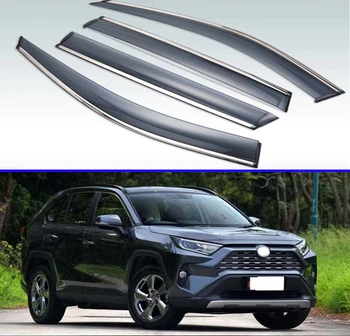 

Plastic Exterior Visor Vent Shades Window Sun Rain Guard Deflector 4pcs For TOYOTA Rav4 XA50 2019 2020