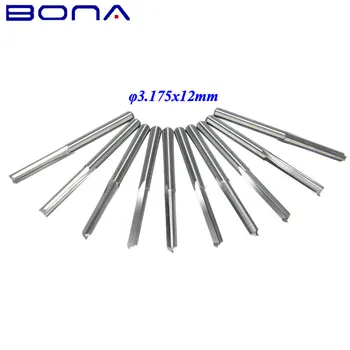 

Hot sales 10pcs 3.175x12mm 2 Straight Flute Cutter,Solid Carbide Cutting Tools,MDF Bits for Foam, EVA, Wood, Acrylic CNC Machine