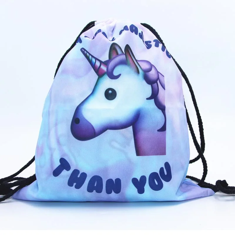 Letter unicorn Детский рюкзак с единорогом, сумка для бега, хранилище для рыболовных снастей, пакет из ткани Оксфорд, открытый, скалолазание, 3D, цифровая печать, мультяшный рюкзак - Цвет: Letter unicorn