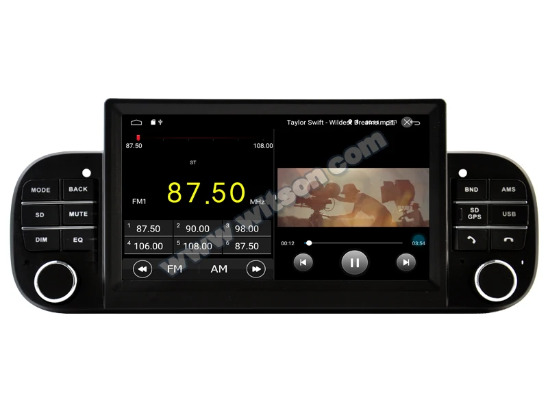 Hikity Android 13 Autoradio für FIAT Panda 2013-2020 mit Navi 6,2 Zoll  Touchscreen Autoradio Bluetooth mit Wireless Apple Carplay Android Auto  WiFi