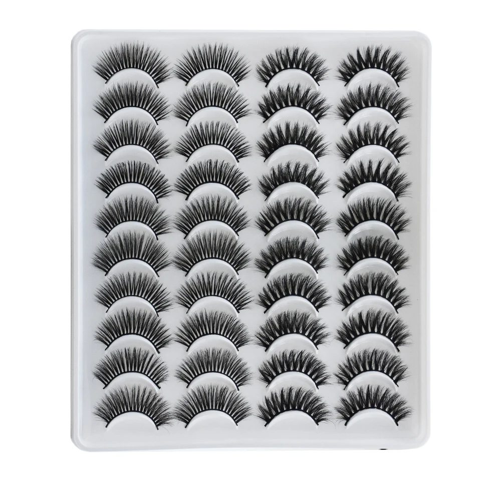 

15-20mm 20 Pairs Natural 3D False Eyelashes Fake Lashes Makeup Kit Mink Lashes Extension Mink Eyelashes Maquiagem Eye Makeup
