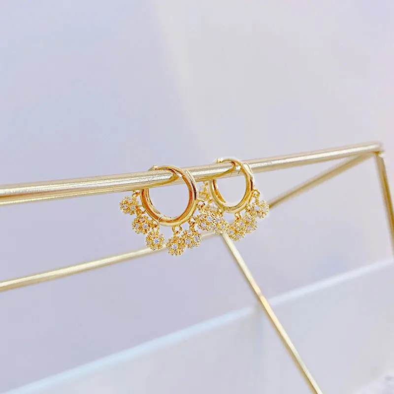 Ins Hot Shine Cz AAA Zircon Exquisite Earrings Temperament Circle Earring Pop Exquisite Luxury Jewelry Simple Classic Earrings - Image 2