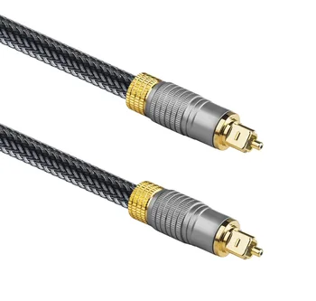 

16ft TosLink Fiber Optics Digital Audio Optical Cable SPDIF Cord OD5.0 Wire Compatible ADAT, Dolby Digital,Pro Audio Cards