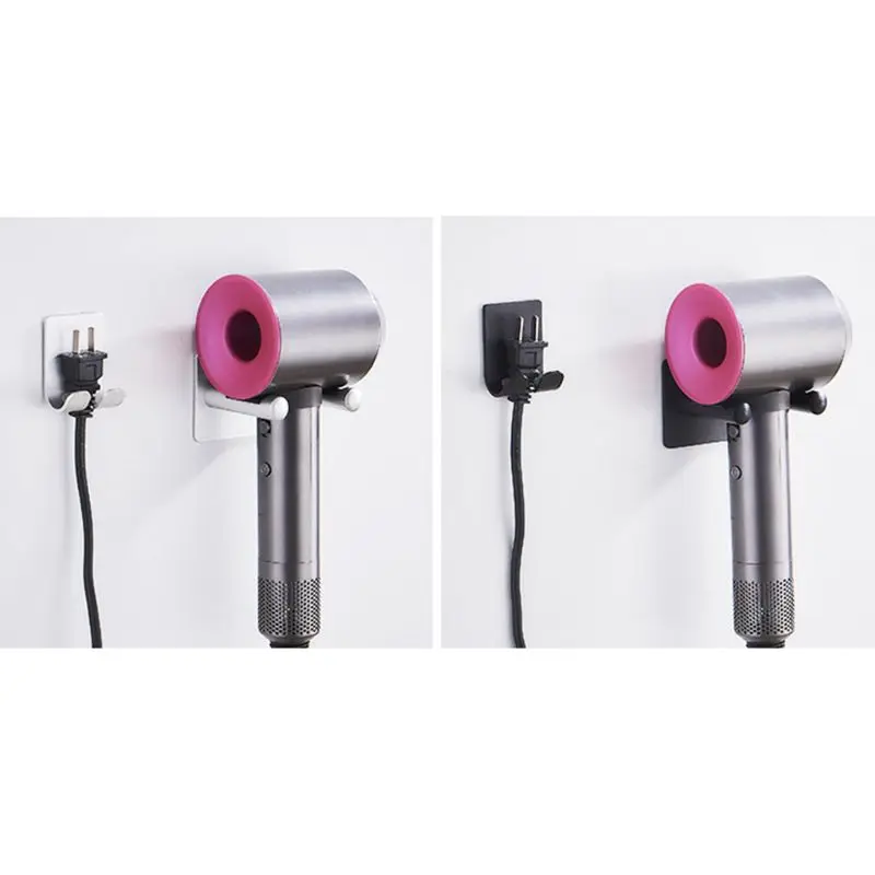 

Metal Wall Mount Bracket Waterproof Punch-free Storage Hook Hanger for Dyson Hair Dryer Power Cable Holder