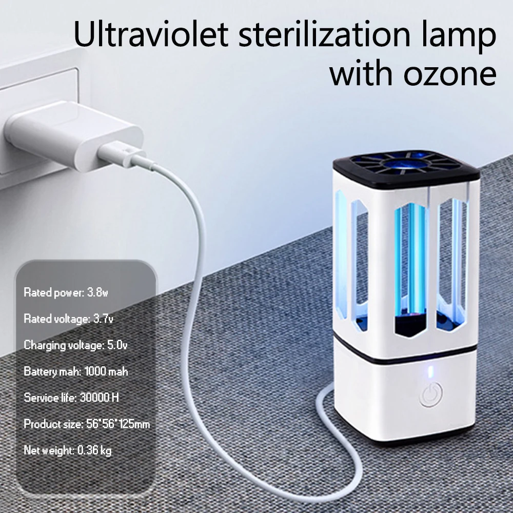 

USB uv sterilization lamp with ozone charging car room kitchen bathroom sterilization delay/timing function convenient to carry