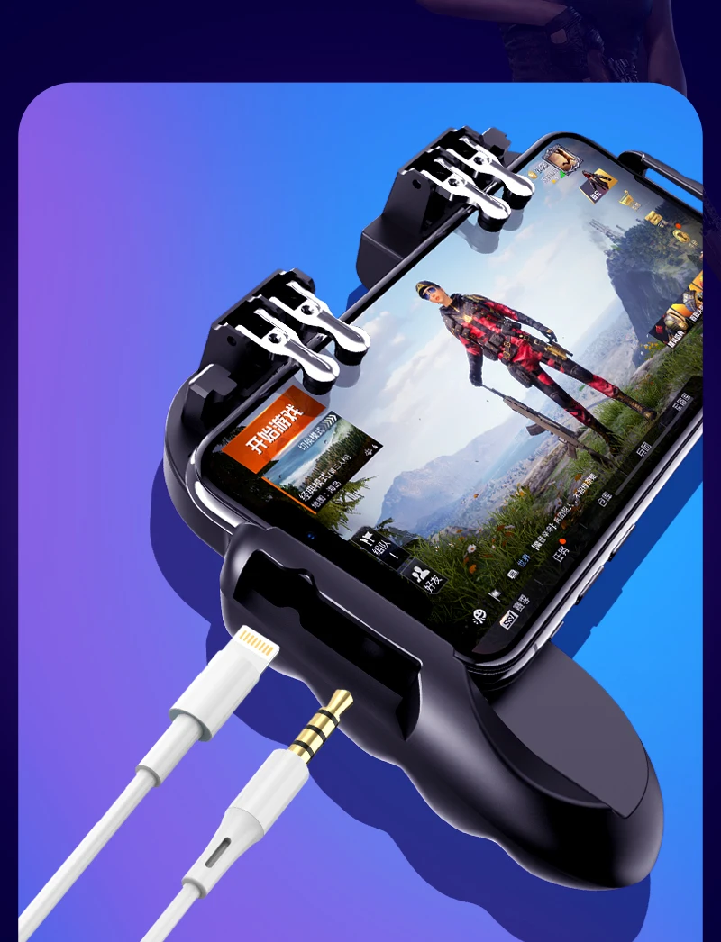  H9 Six Finger PUBG Game Controller Gamepad Trigger Shooting Free Fire Cooling Fan Gamepad Joystick 