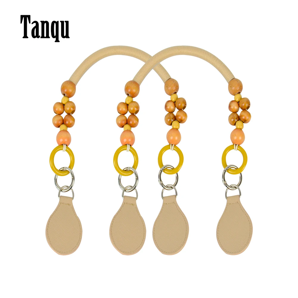 New 2021 Wooden Beads Ring PU Straps Handle with Tears Drops for Obag Classic Mini Women girl ladies Tote shoulder Handbag O Bag | Багаж и