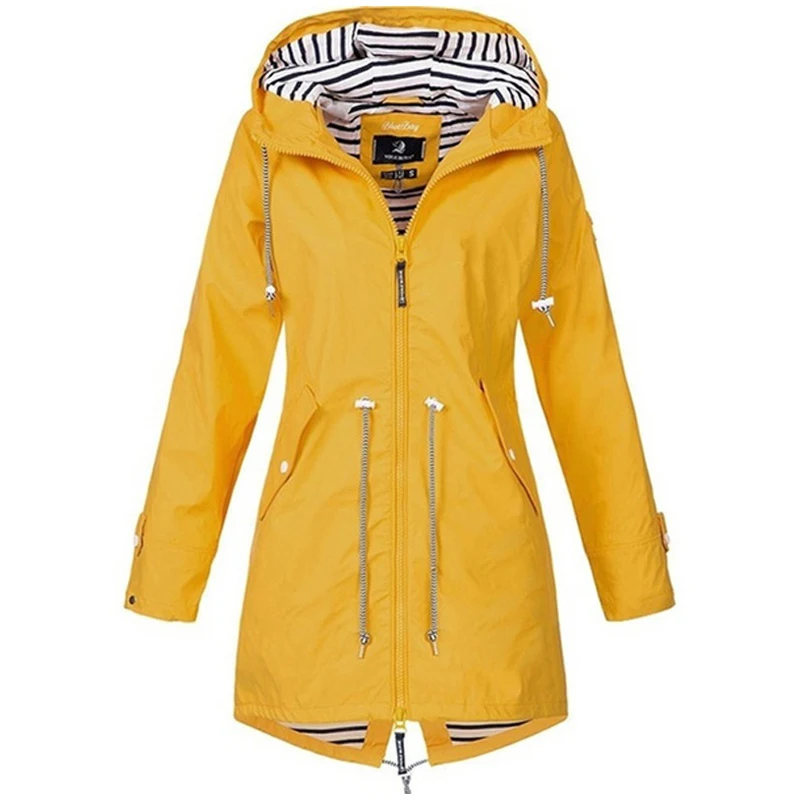 Fashion Women Casual Coat Autumn Winter Ladies Jacket Pocket Zipper Hooded Two Side Outwear Oversize Windbreaker Femme S-5XL