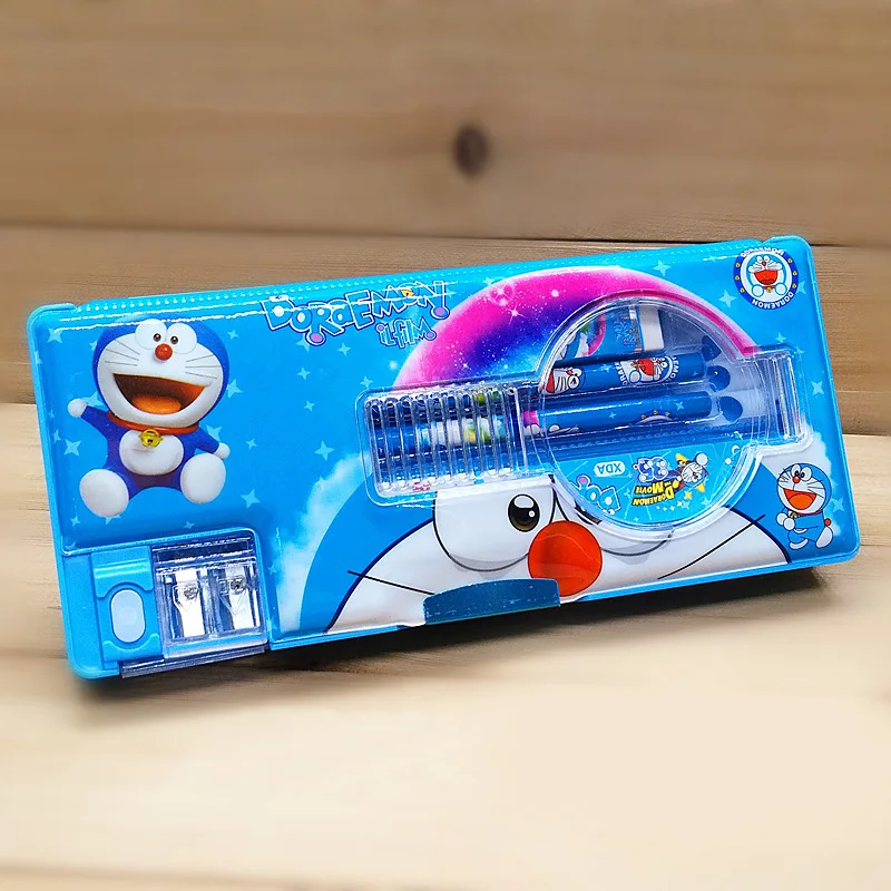 

Creative Multi-functional Double-Sided Magnetic GIRL'S And BOY'S Double Layer Stationery Box Set Cartoon Students Pencil Case