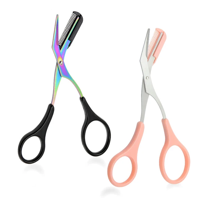 Eyebrow Trimmer Scissor with Comb Facial Hair Removal Grooming Shaping Shaver Cosmetic Makeup Accessories 1